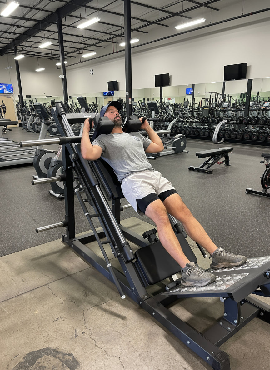 SFE Commercial 45 Degree Plate Loaded Leg Press Hack Squat Combo (New)