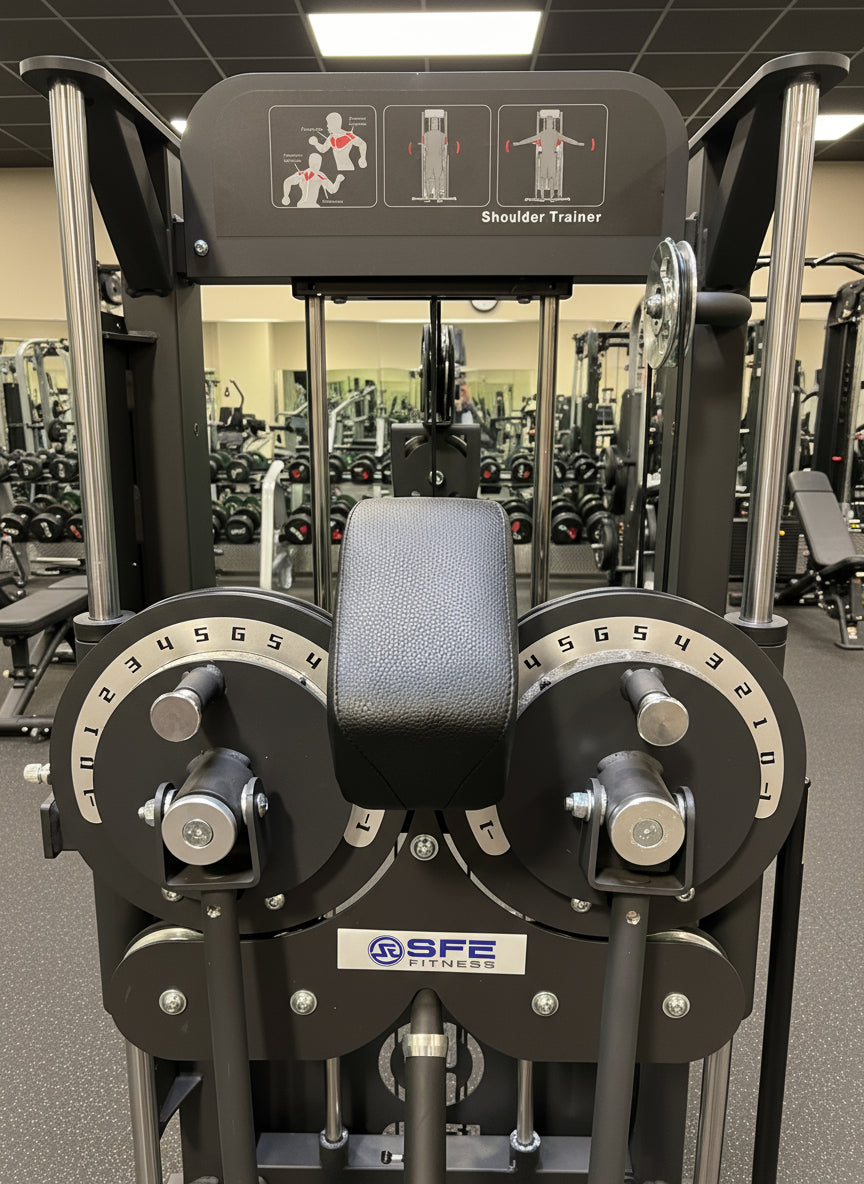 SFE Commercial Standing Shoulder Raise w/ 250lb weight stack (New)