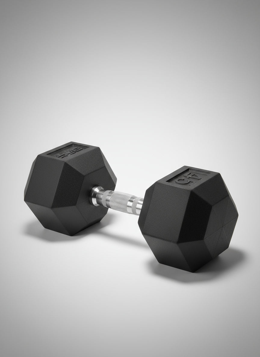 SFE 5-120lb Rubber Hex Dumbbells (New)