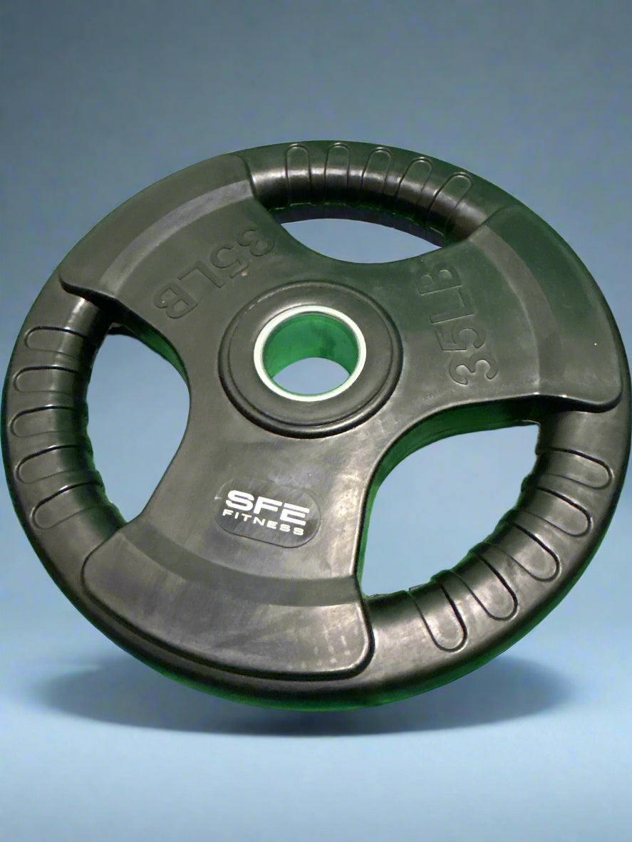 SFE Olympic Black Rubber Grip Plates (New)