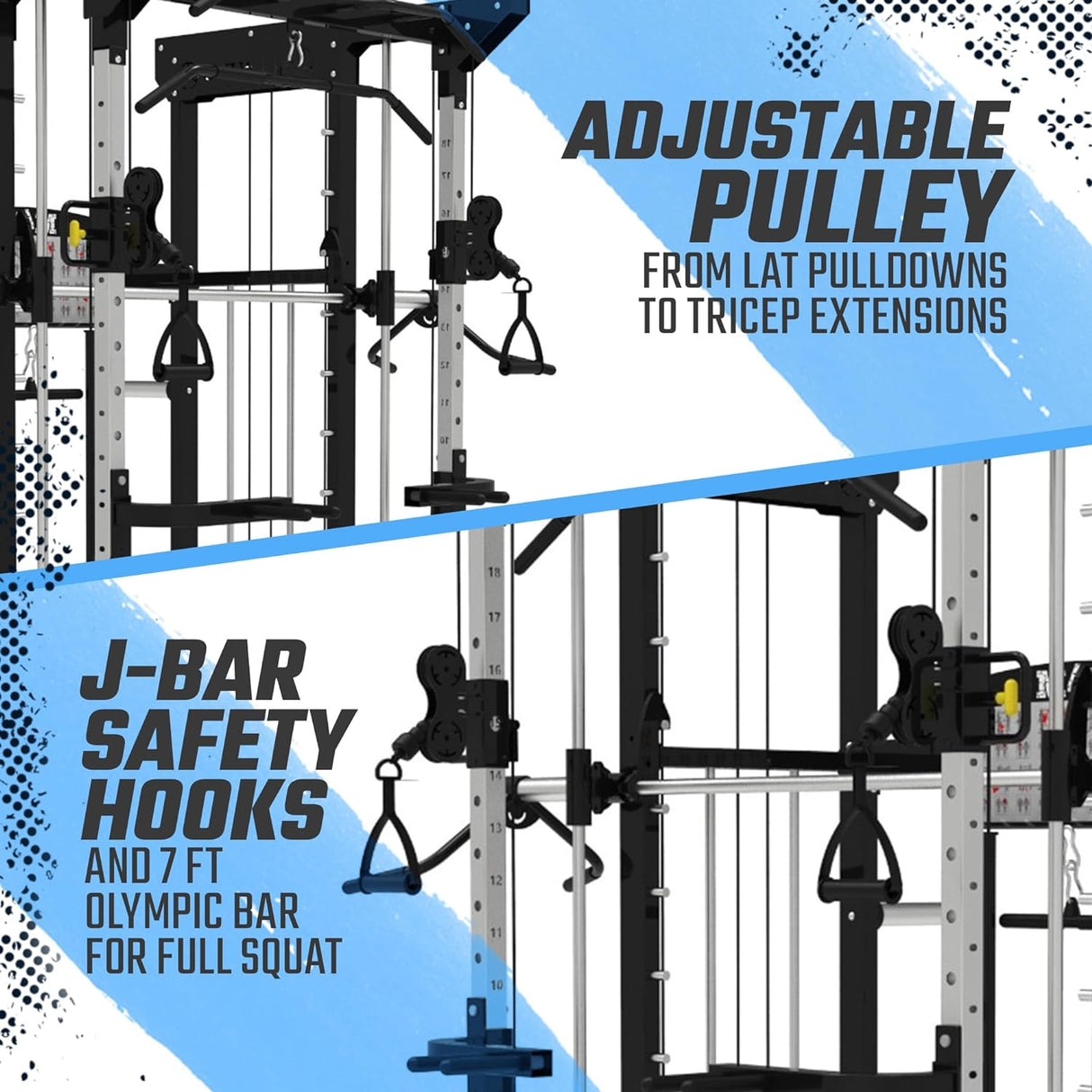 SFE Multi-Functional Smith Machine, All-in-One Home Gym w/ 2x - 200lb weight stacks (New)