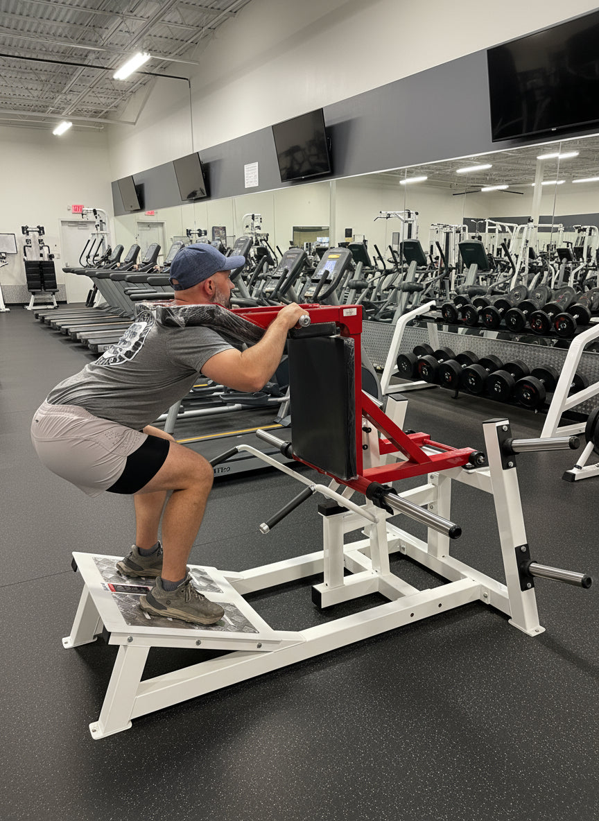 Plate Loaded Power Squat & Hack Squat (V-Squat) Machine (New)