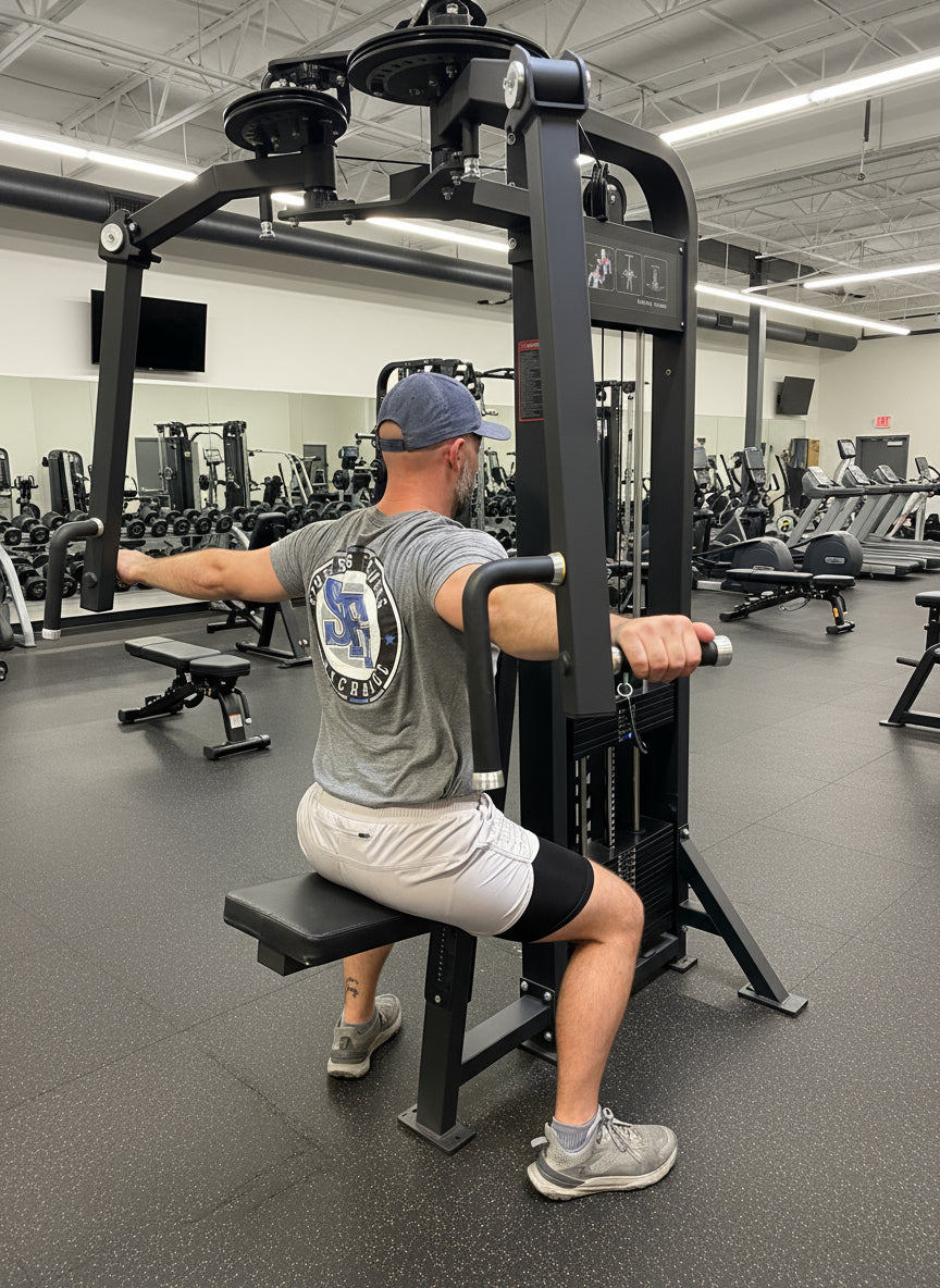 Selectorized Pec Fly & Rear Delt Fly (Pec Deck) w/ 250lb weight stacks (New)