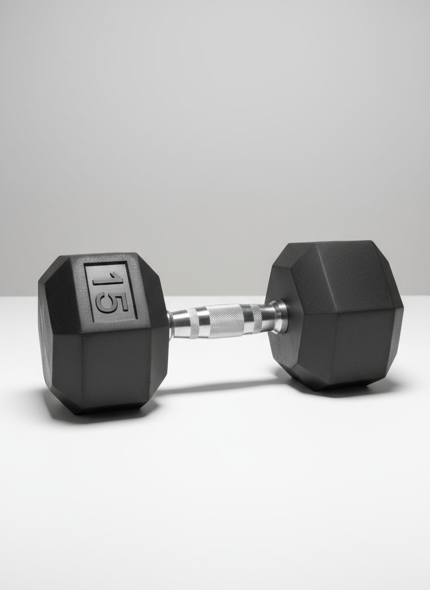 SFE 5-120lb Rubber Hex Dumbbells (New)