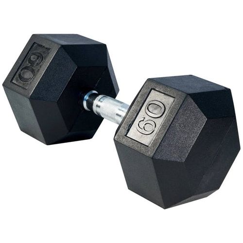 SFE 55-75LB Rubber Hex Dumbbell Set w/ 3-tier Stand (New)