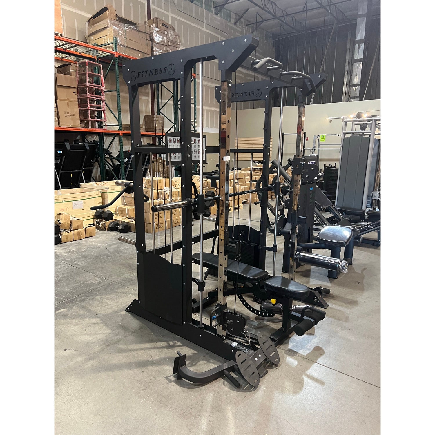 SFE Multi-Functional Smith Machine, All-in-One Home Gym w/ 2x - 200lb weight stacks (New)