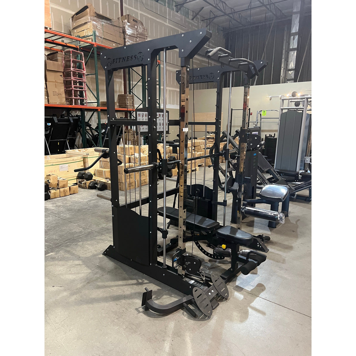 Commercial grade Full Power Rack with Functional Trainer & Smith Machine