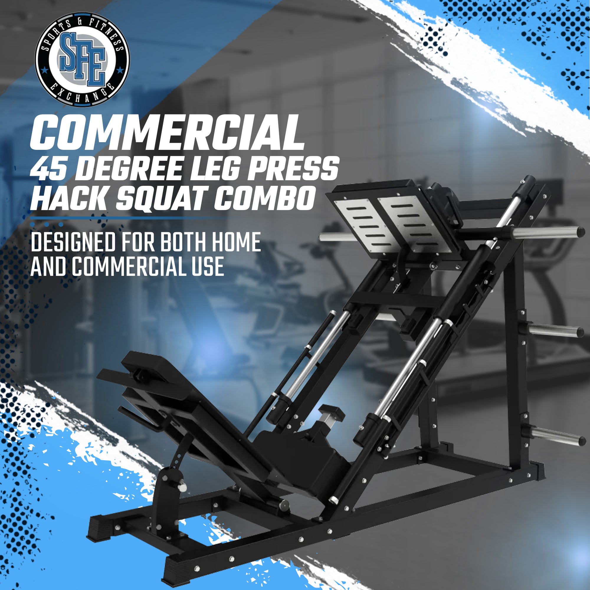 Shop Press Hack SFE Commercial 45 Degree Plate Loaded Leg Press Hack Squat Combo (New ...