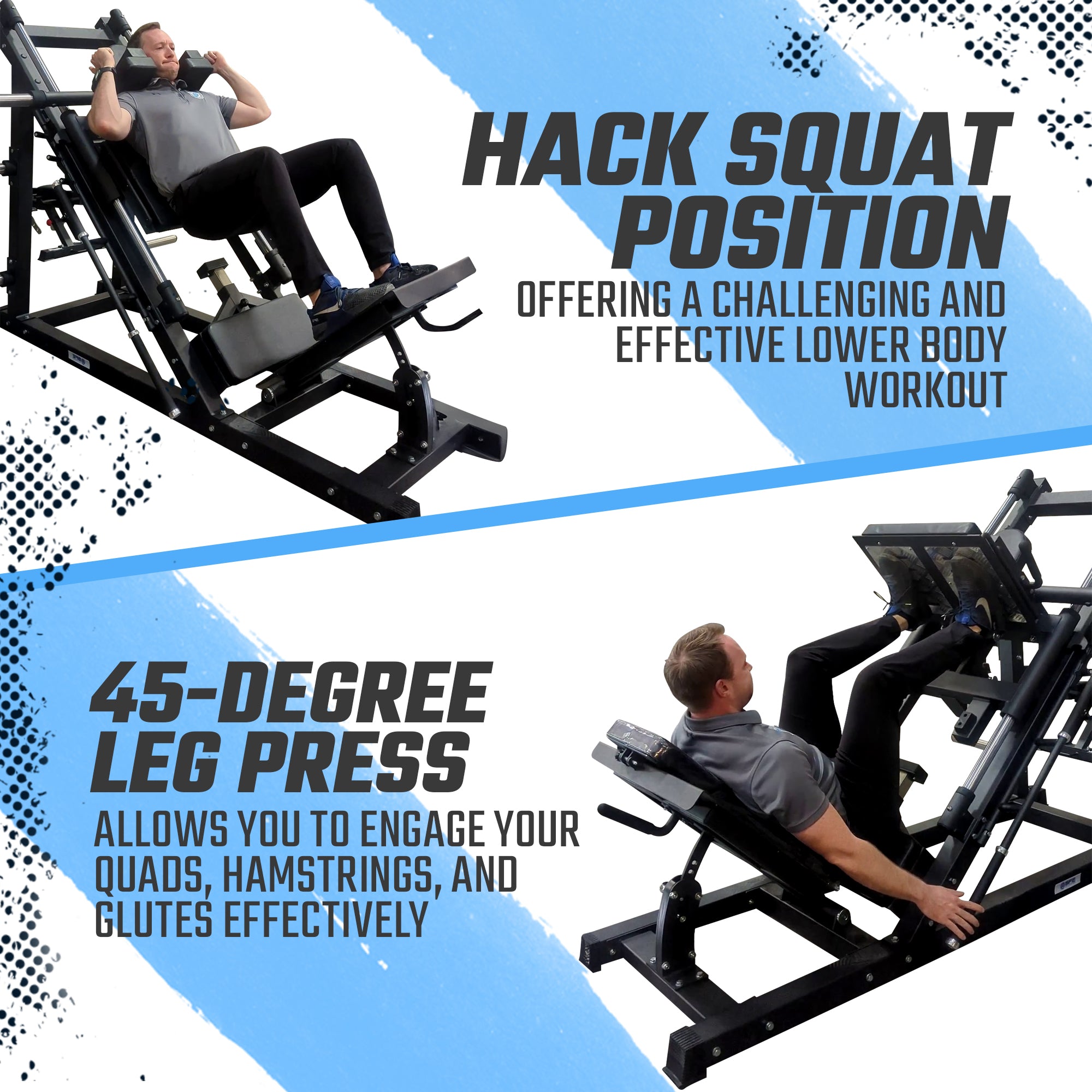 Shop Press Hack SFE Commercial 45 Degree Plate Loaded Leg Press Hack Squat Combo (New ...
