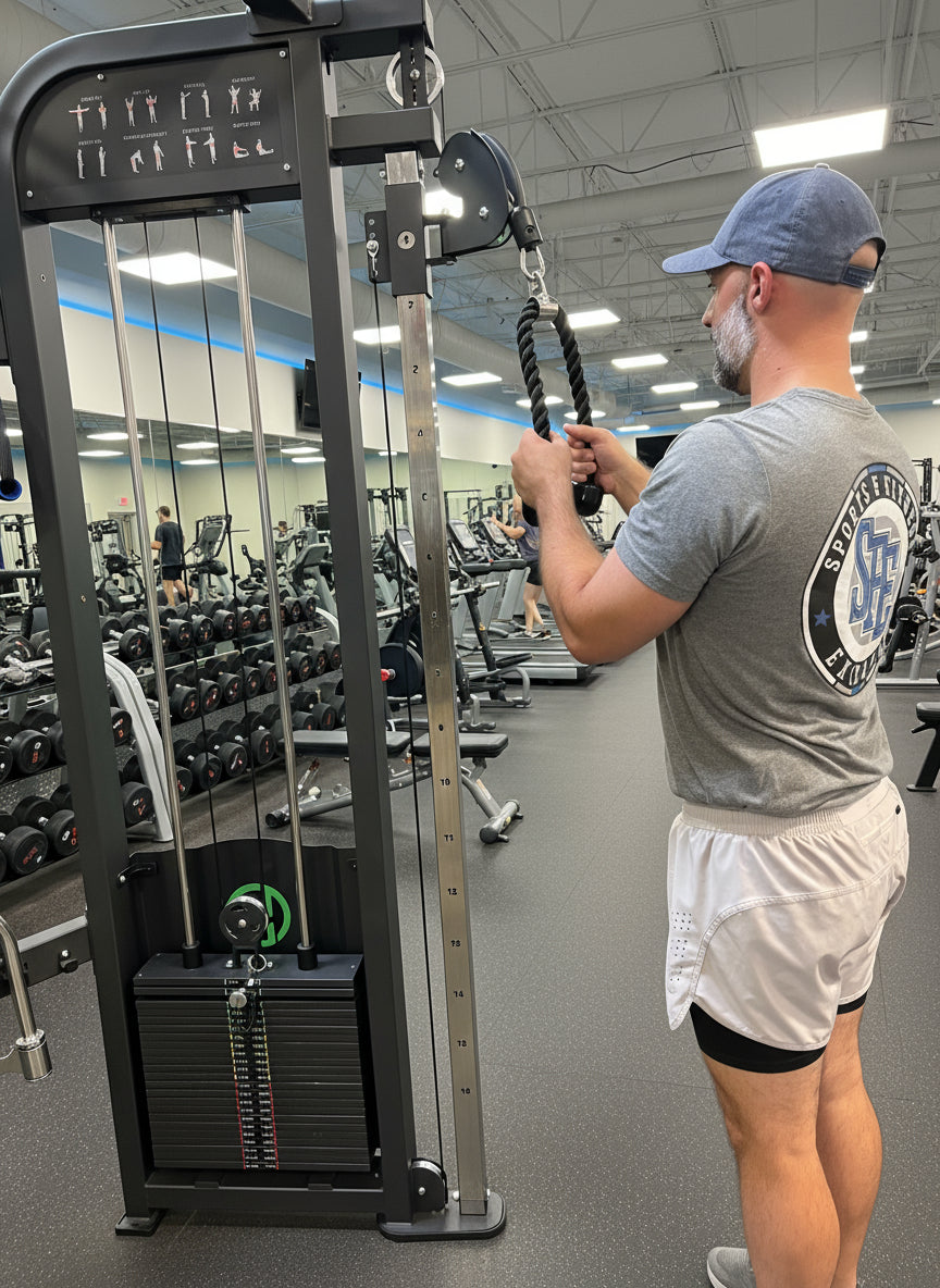 SFE Commercial All-in-One Functional Trainer with 2x 250lb weight stacks (New)