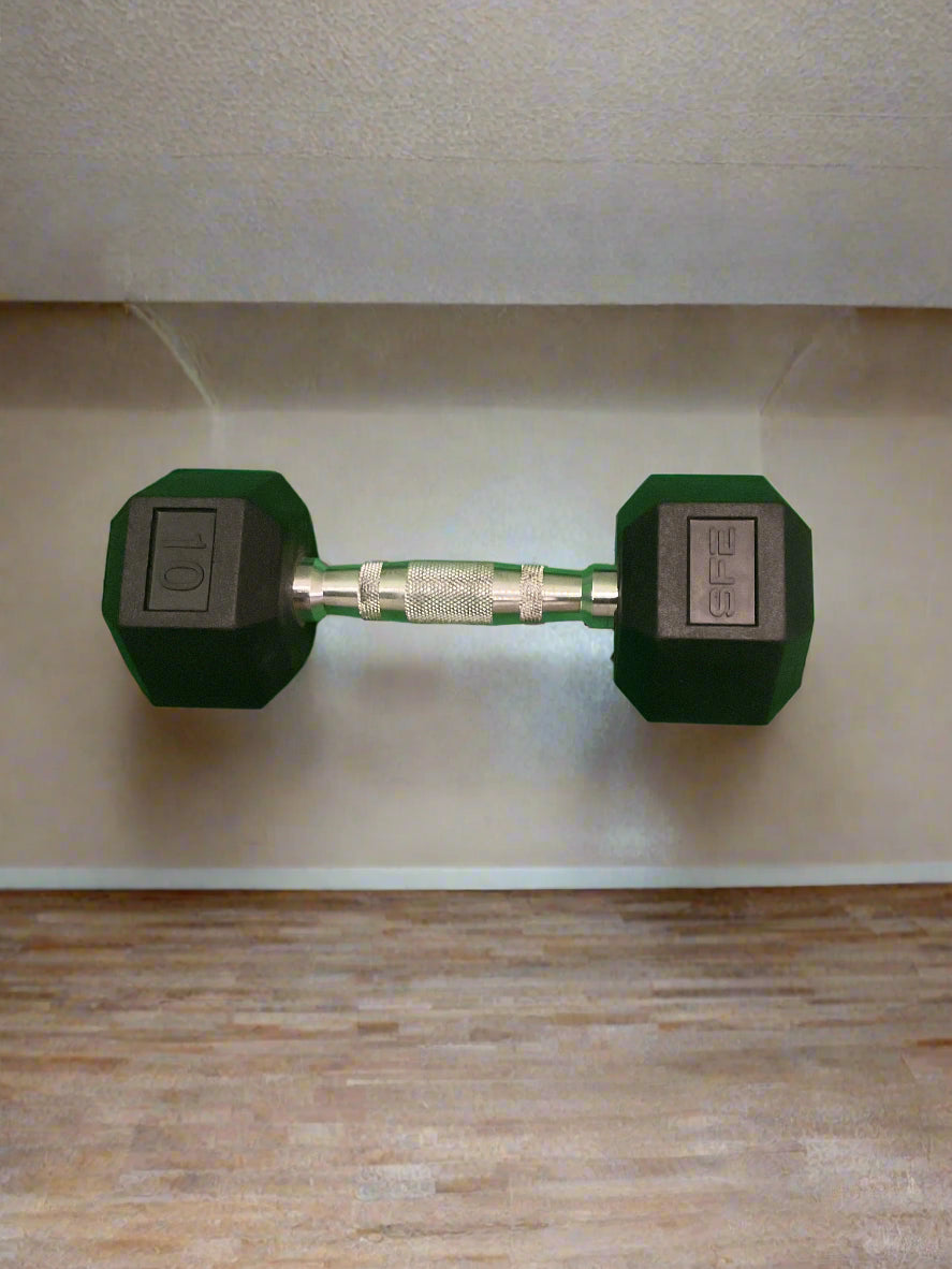 SFE 5-120lb Rubber Hex Dumbbells (New)