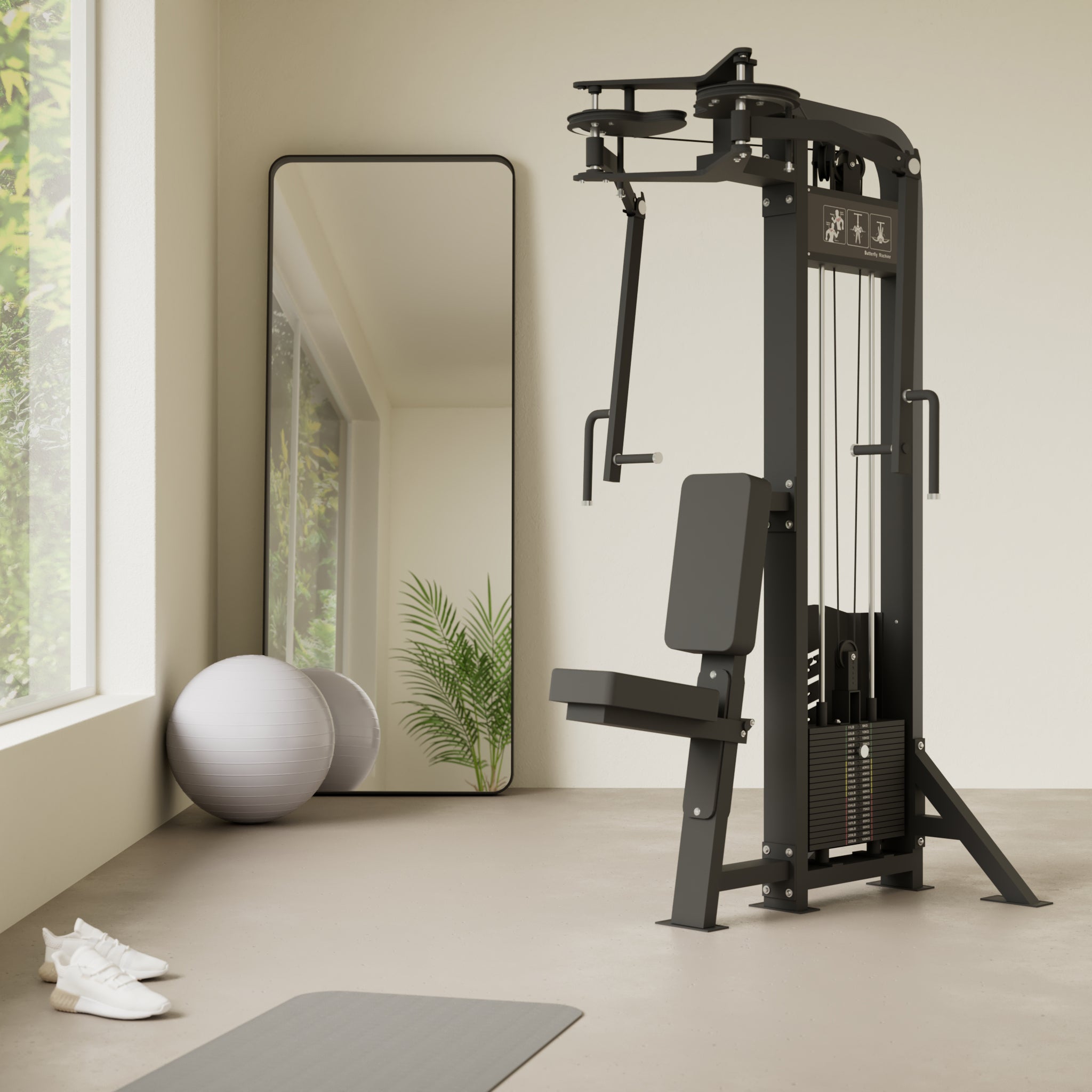 Tonal Rear Delt SFE Selectorized Pec Fly/Rear Delt Machine with 250lb weight stacks (N ...