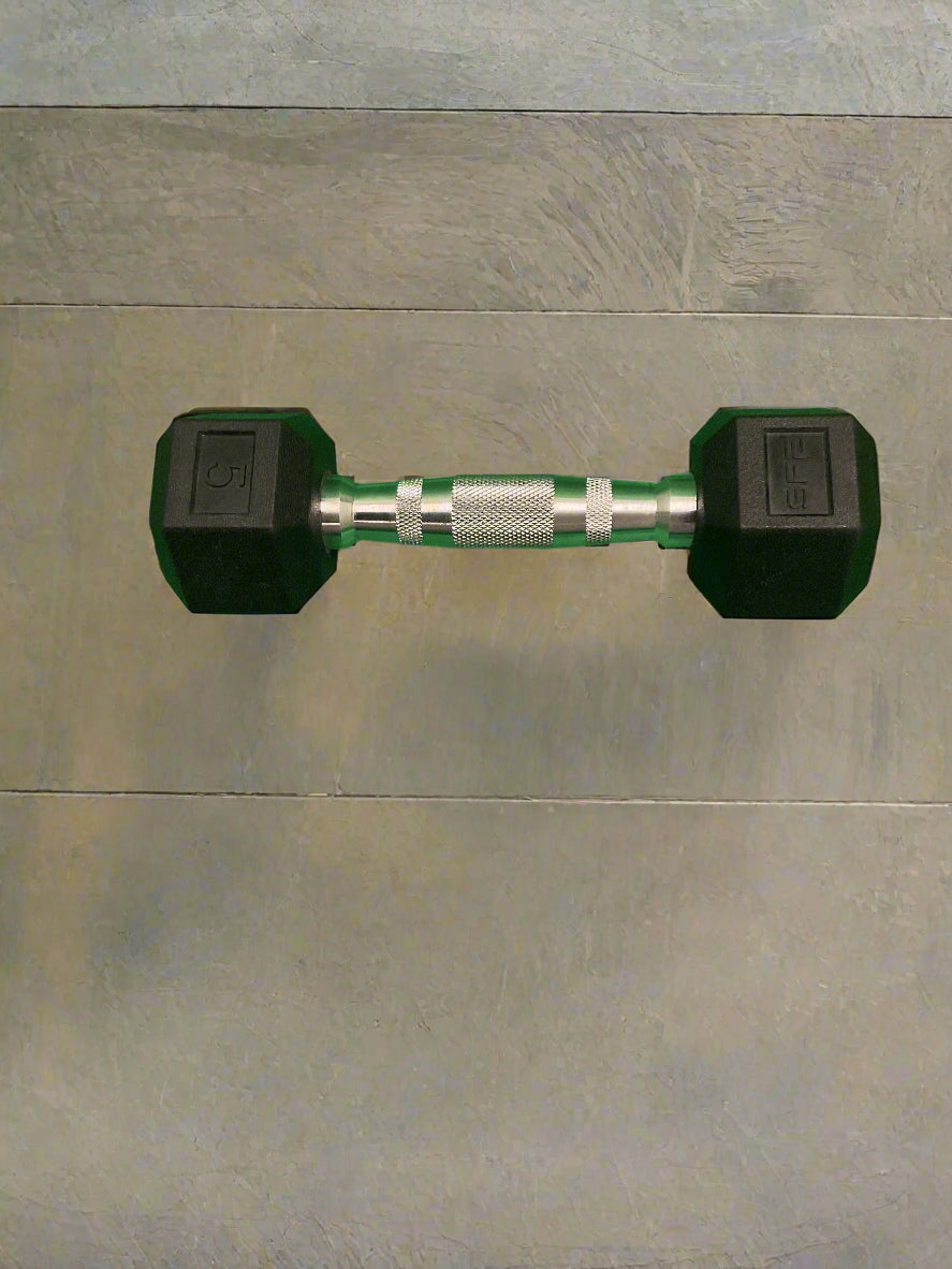 SFE 5-120lb Rubber Hex Dumbbells (New)
