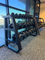 SFE 5-50 Urethane Dumbbell Set w/ 3-tier Rack(New)