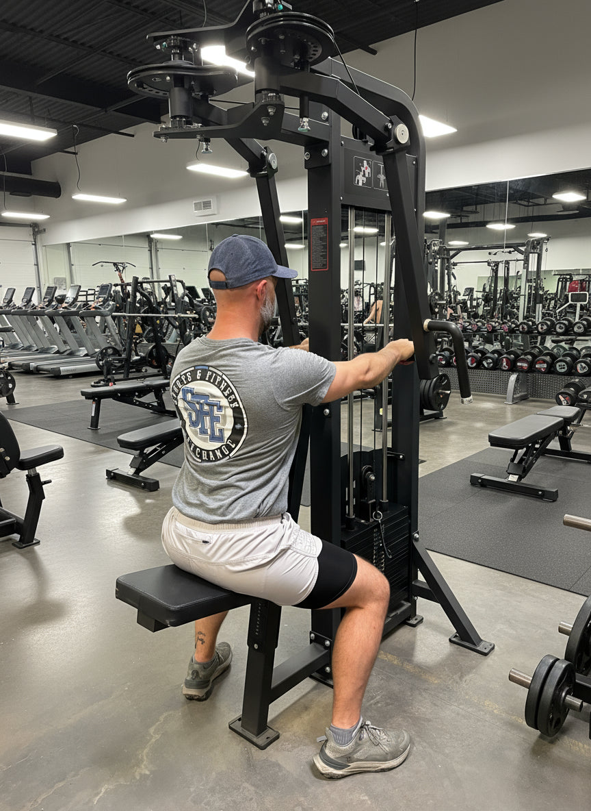 SFE Selectorized Pec Fly/Rear Delt Machine w/ 250lb weight stacks (New)