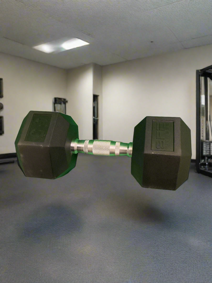SFE 5-120lb Rubber Hex Dumbbells (New)