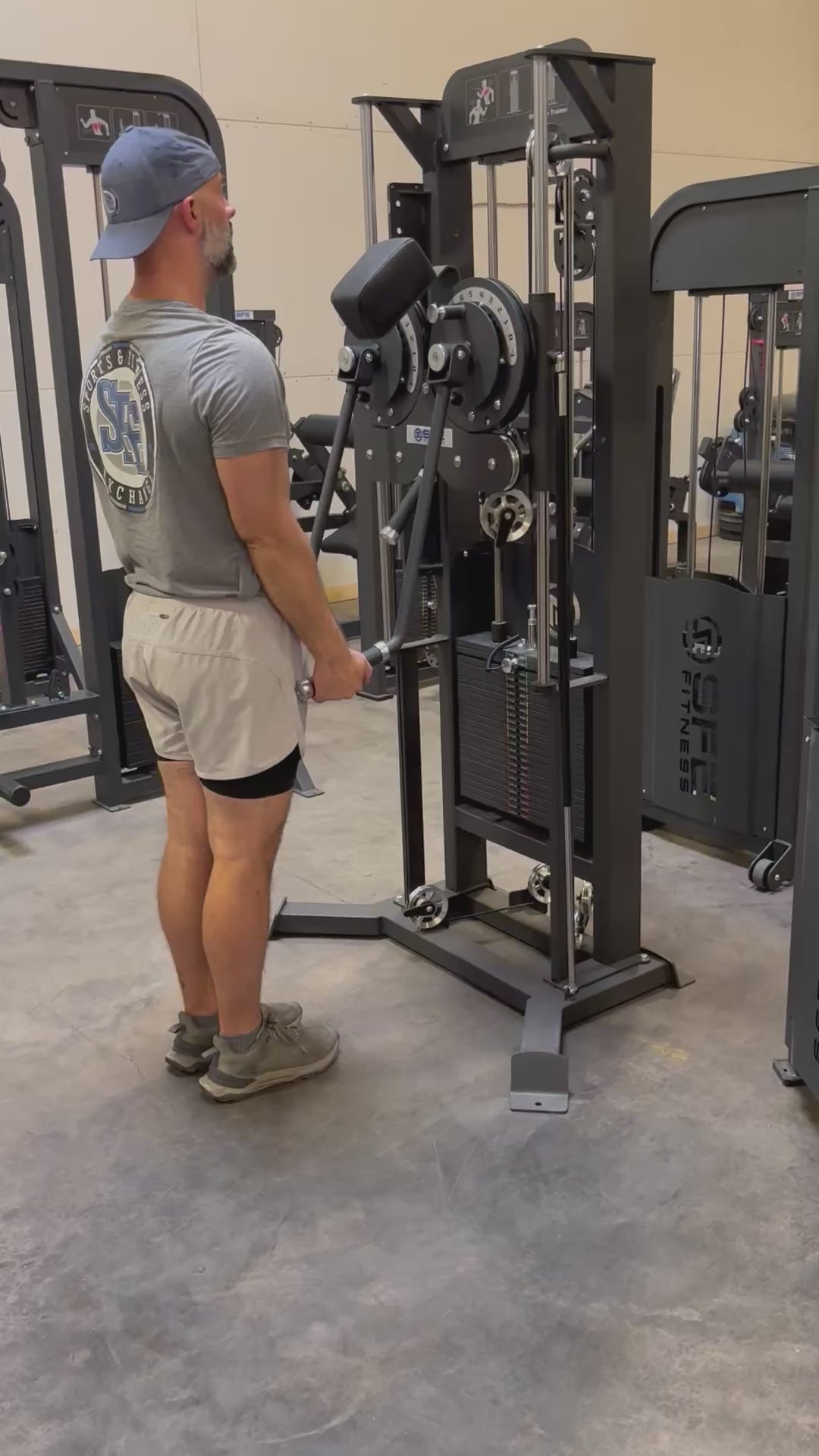 SFE Commercial Standing Shoulder Raise w/ 250lb weight stack (New)