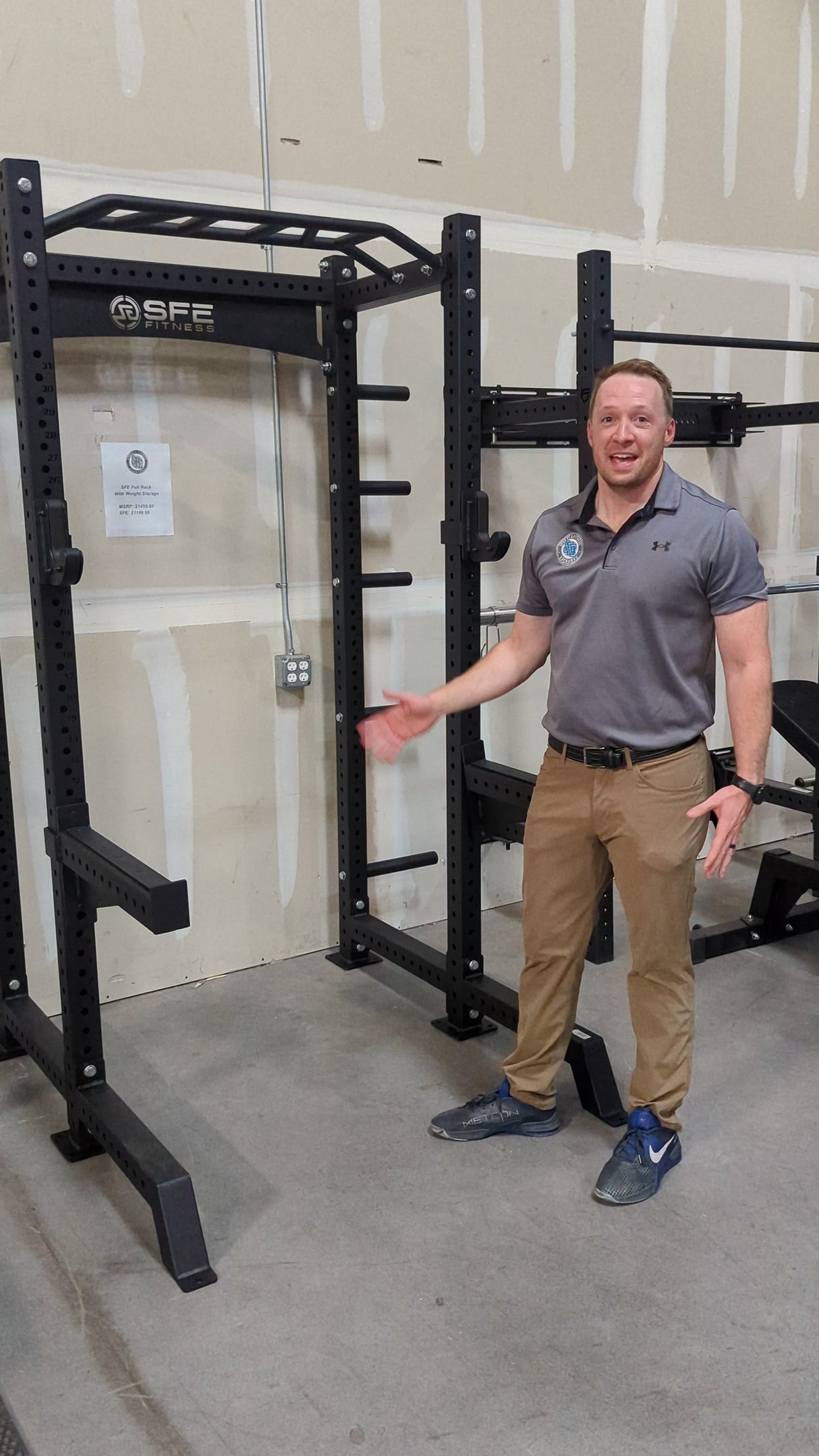 SFE Commercial Full Power Rack (Squat Rack) with Weight Storage (New)