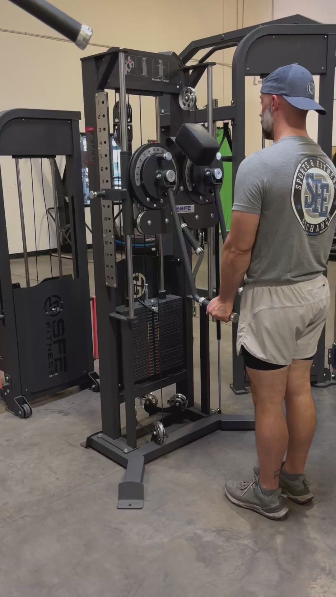 SFE Commercial Standing Shoulder Raise w/ 250lb weight stack (New)