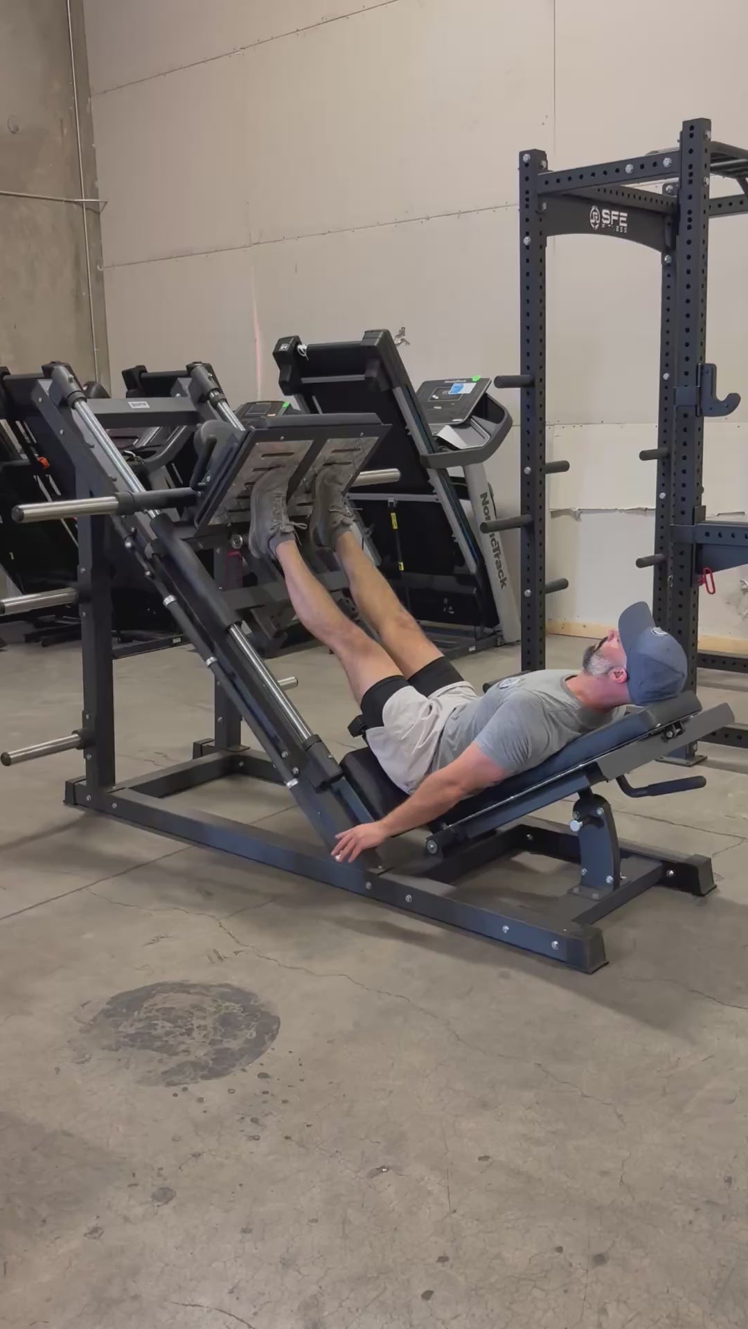 SFE Commercial 45 Degree Plate Loaded Leg Press Hack Squat Combo (New)