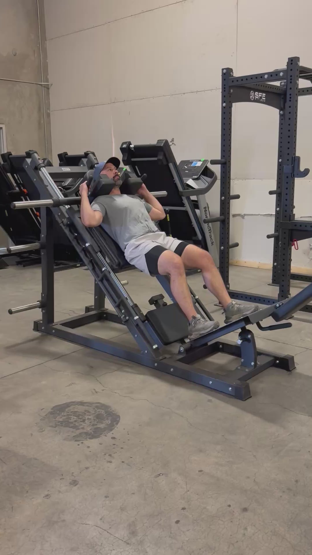 SFE Commercial 45 Degree Plate Loaded Leg Press Hack Squat Combo (New)