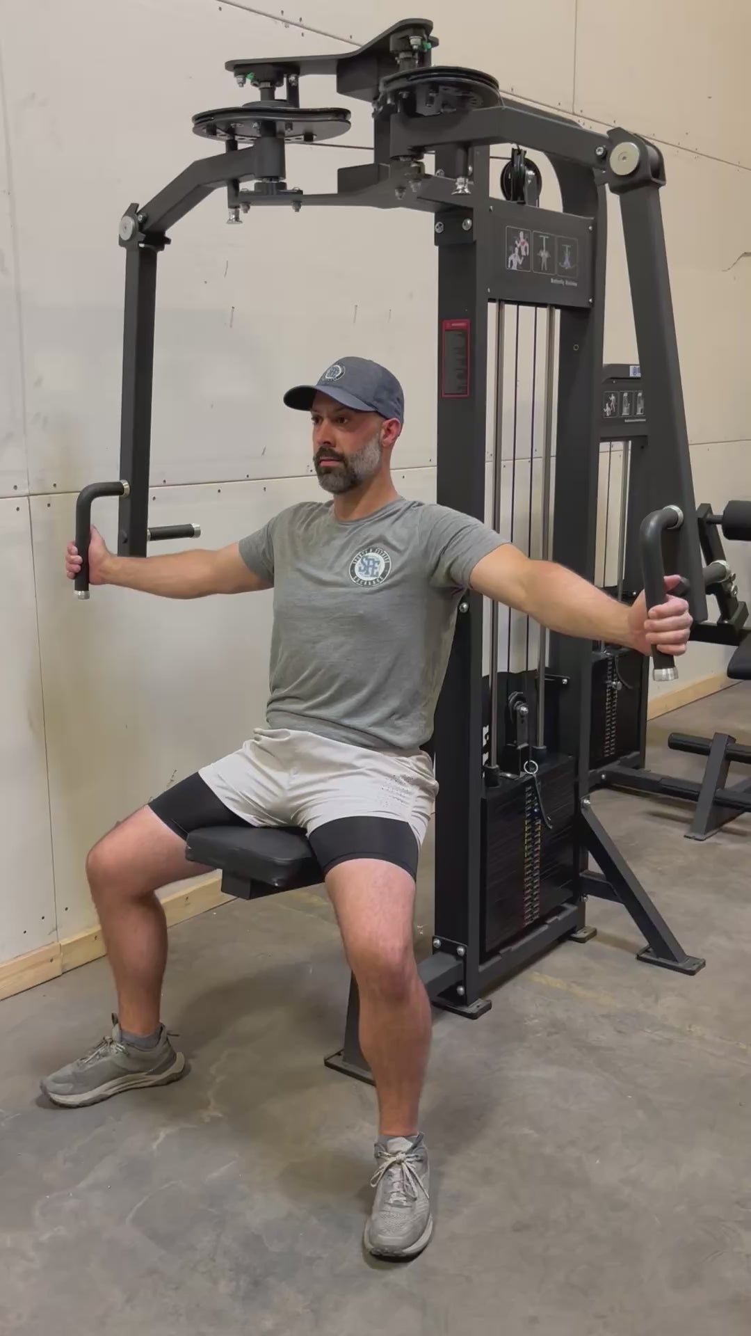 SFE Selectorized Pec Fly/Rear Delt Machine w/ 250lb weight stacks (New)