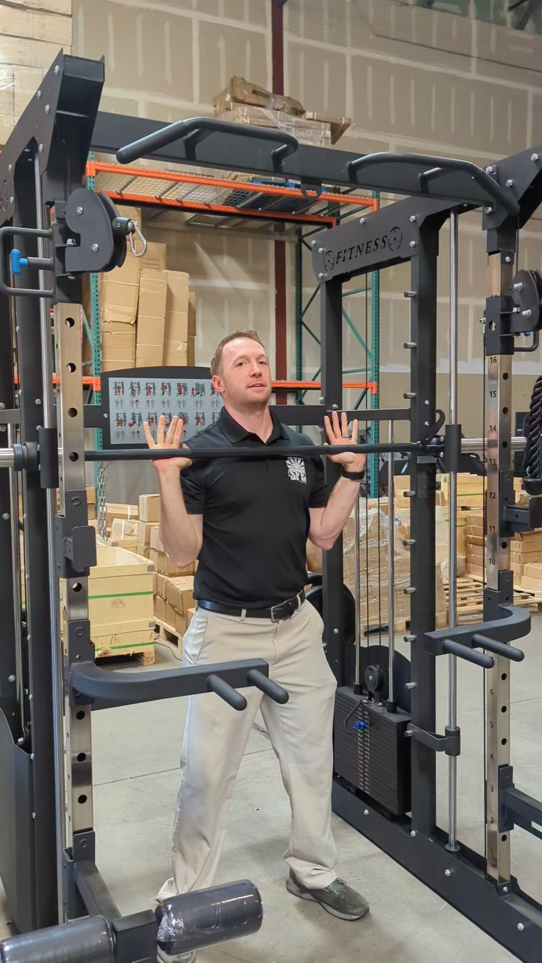 SFE Multi-Functional Trainer / Smith Machine Home Gym w/ (2) 200lb weight stacks (NEW)