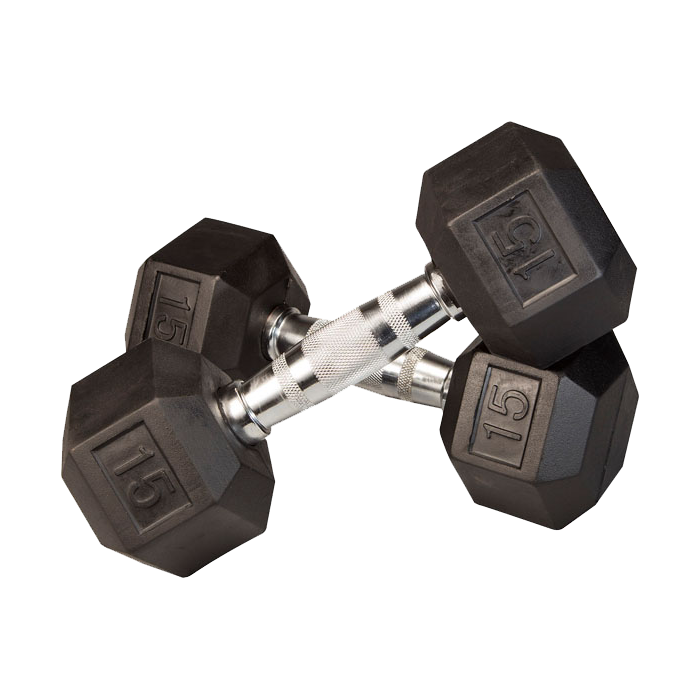 SFE 5-120lb Rubber Hex Dumbbells (New)