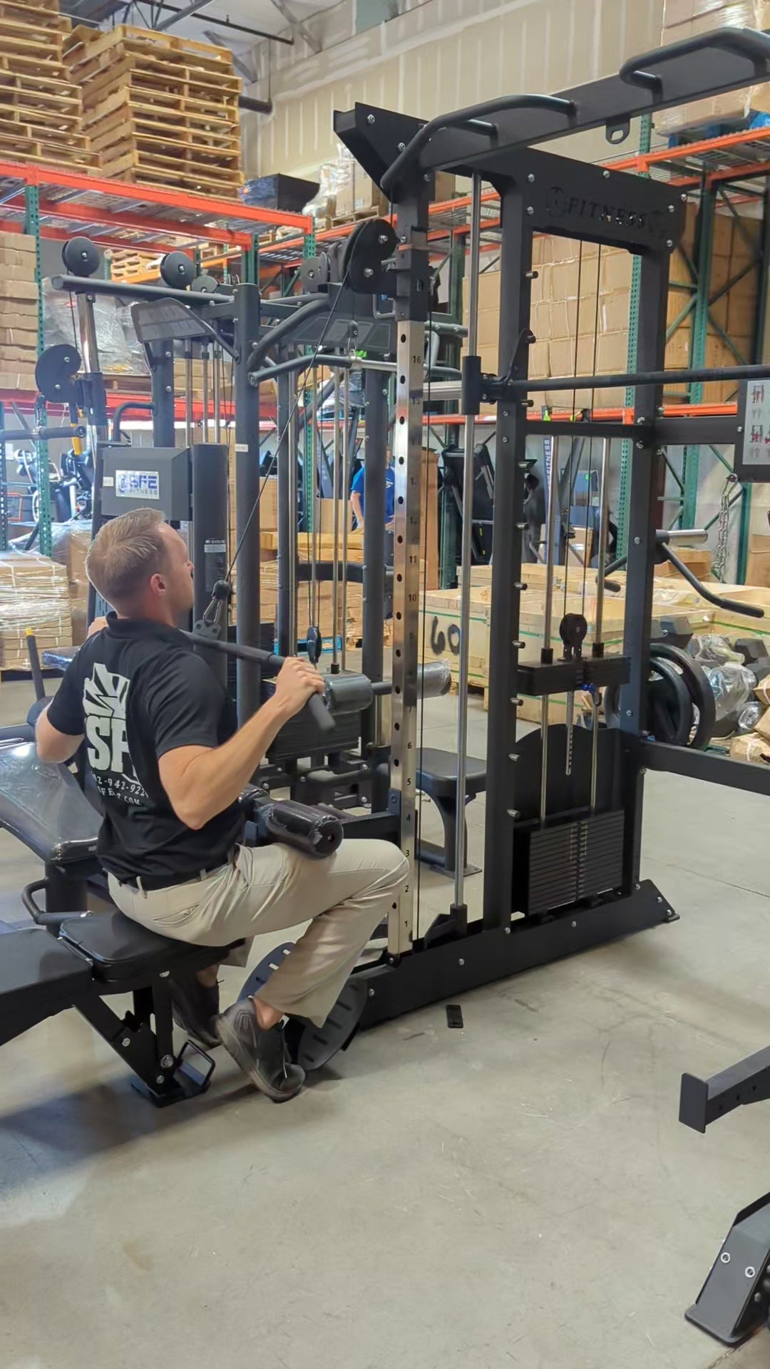 SFE Multi-Functional Trainer / Smith Machine Home Gym w/ (2) 200lb weight stacks (NEW)